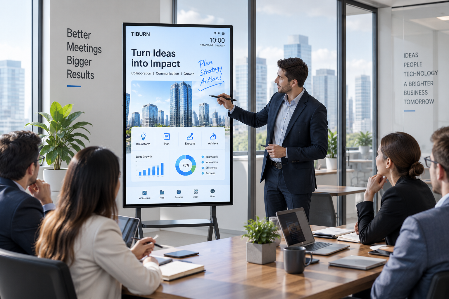 55-Inch Interactive Display for Business: Transform Your Meeting Rooms and Collaboration Spaces