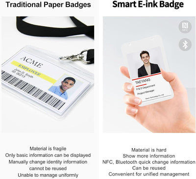 Tiburn 4.0 inch E-Ink Smart Badge Holder(iOS Only)