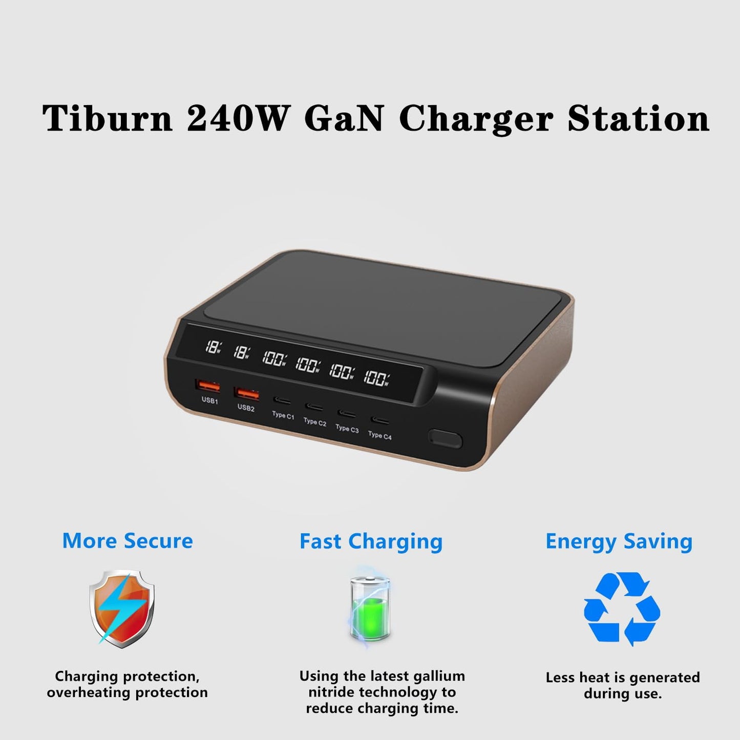 Tiburn 240W Gan Charger Station