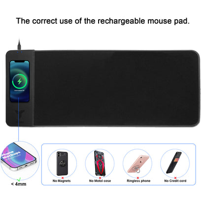 TIBURN Wireless Charger Gaming Mouse Pad