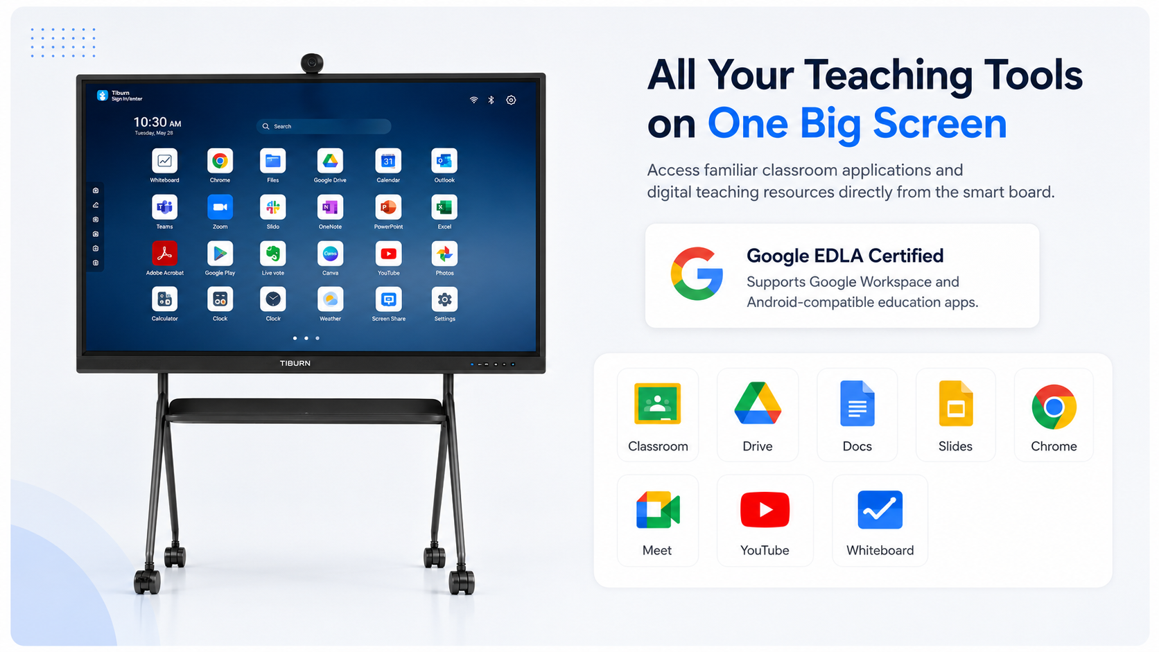 Students collaborating with a 75-inch classroom smart board